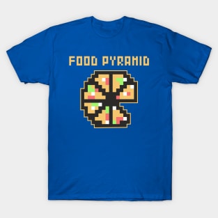 Food Pyramid. Pizza pixel art T-Shirt